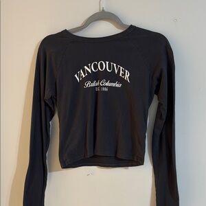 Vancouver Black Long Sleeve Women's Top